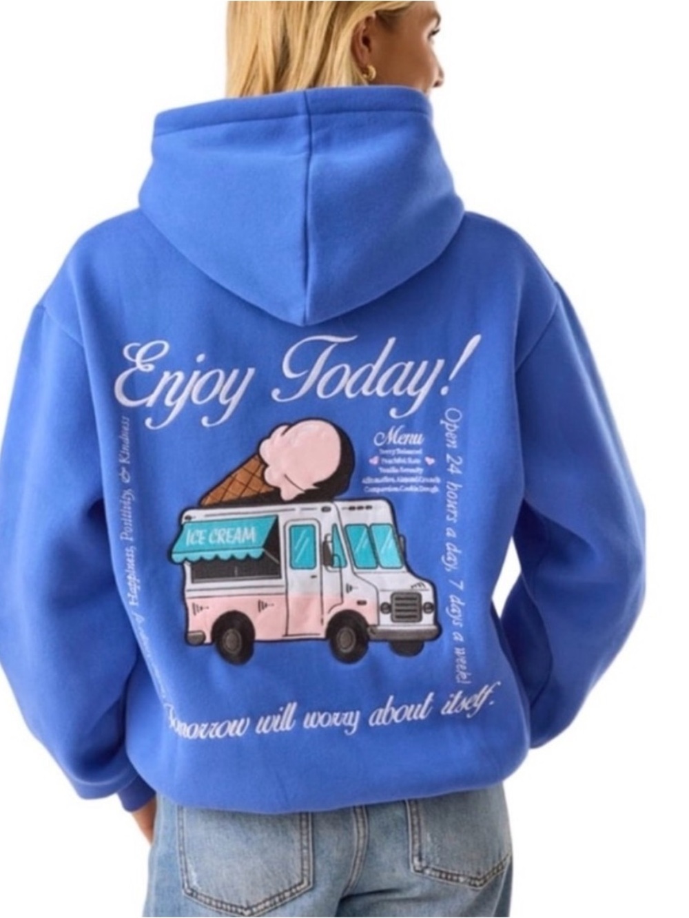 Altar'd State Tomorrow Will Worry About Itself Sweatshirt Hoodie NWOT Size XL